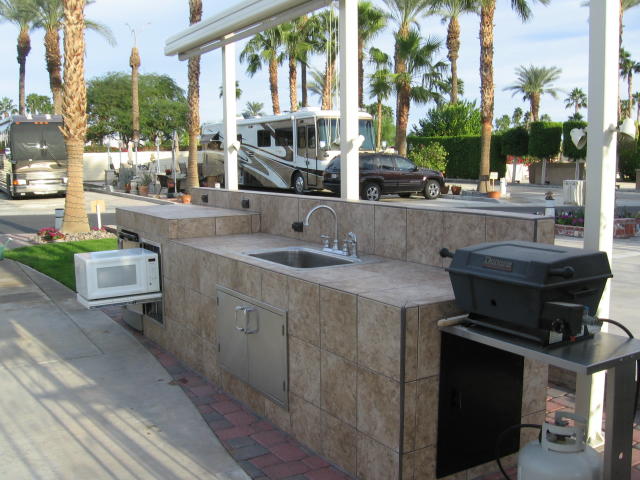 Outdoor Kitchen Fiished Microwave Outdoor Kitchen Finished Microwave
