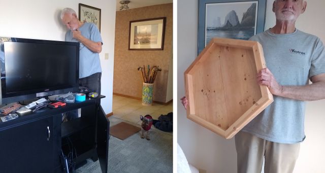 TV cabinet self; chair riser TV cabinet self; chair riser