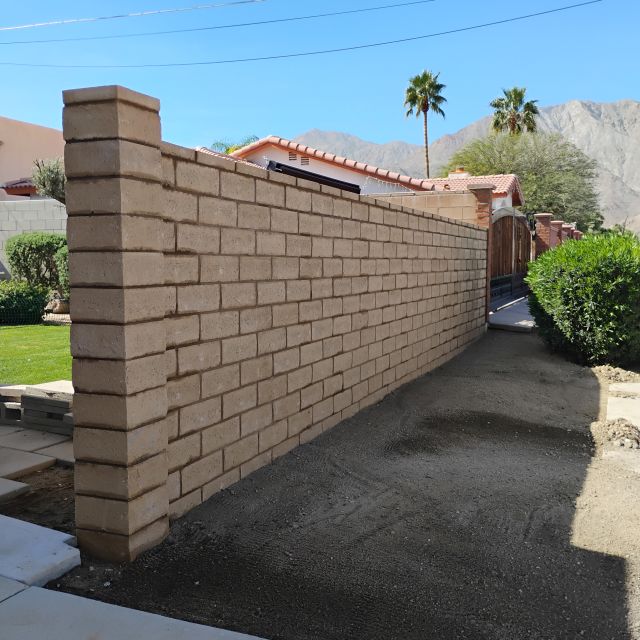 Completed wall Completed wall